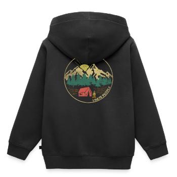 Je déteste les gens - Je déteste les gens - Sweat Premium à capuche enfant bio - noir - Dos - AI Model Kid Male (0cm)