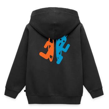 Portale und 1000 Nadeln - Kinder Premium Organic Hoodie - Schwarz - Hinten - AI Model Kid Male (0cm)
