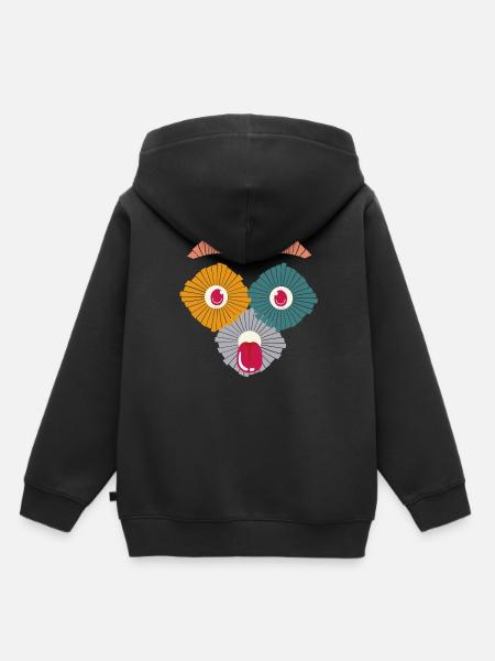Hund Abstrakt - Kinder Premium Organic Hoodie - Schwarz