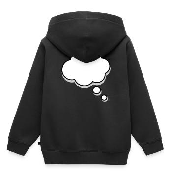 Thinking - Kids Premium Organic Hoodie - black - Back - AI Model Kid Male (0cm)