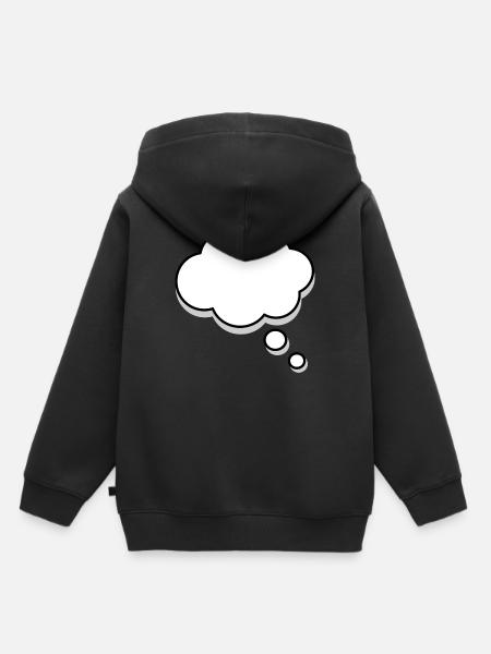 Thinking - Kinder Premium Organic Hoodie - Schwarz