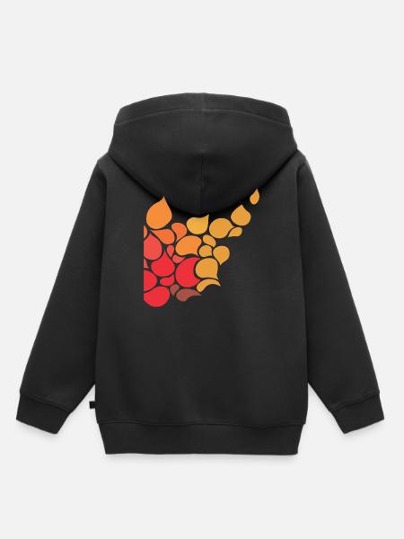 Stylisches Muster Wassertropfen - Kinder Premium Organic Hoodie - Schwarz