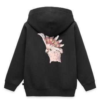 Parrot Cockatoo Punk Bird Gift - Kids Premium Organic Hoodie - black - Back - AI Model Kid Male (0cm)