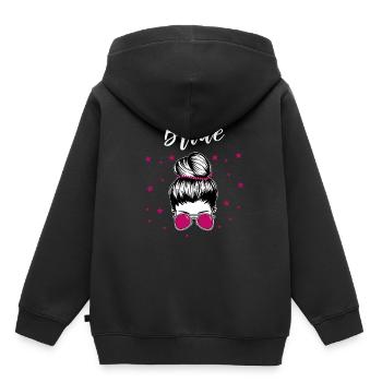 Enterrement de vie de jeune fille de mariée - Sweat Premium à capuche enfant bio - noir - Dos - AI Model Kid Male (0cm)