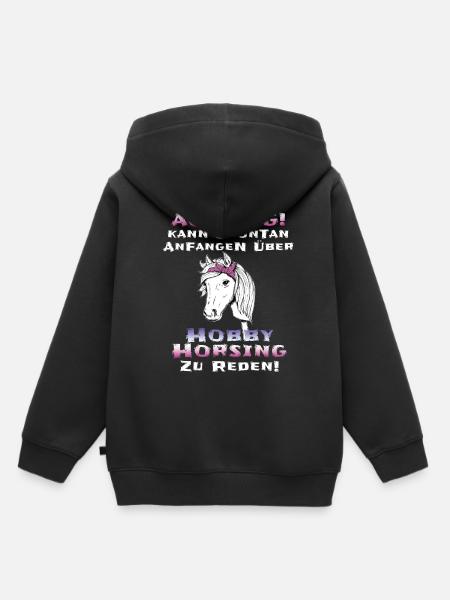 Hobby Horsing Hobby Horse - Kinder Premium Organic Hoodie - Schwarz
