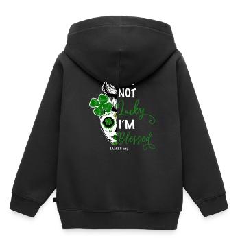 Christian Religious Verse - Kids Premium Organic Hoodie - black - Back - AI Model Kid Male (0cm)