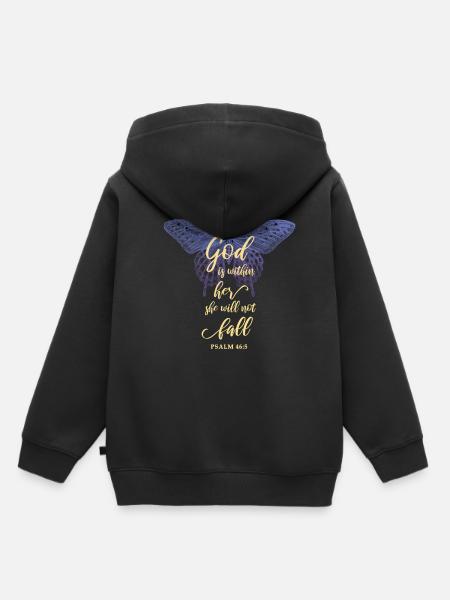 Bible verse Christian motif - Kids Premium Organic Hoodie - black