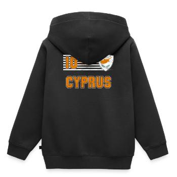 Zypern - Kinder Premium Organic Hoodie - Schwarz - Hinten - AI Model Kid Male (0cm)