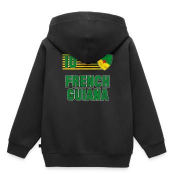Französisch-Guayana - Kinder Premium Organic Hoodie - Schwarz - Hinten - AI Model Kid Male (0cm)