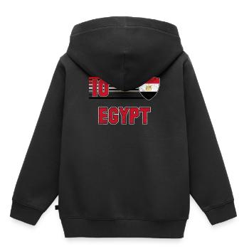 Egypt - Kids Premium Organic Hoodie - black - Back - AI Model Kid Male (0cm)