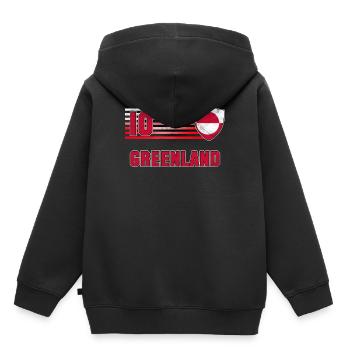 Groenland - Sweat Premium à capuche enfant bio - noir - Dos - AI Model Kid Male (0cm)