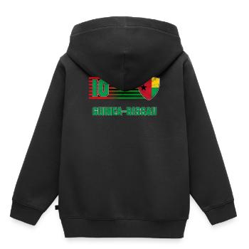 Guinée-Bissau - Sweat Premium à capuche enfant bio - noir - Dos - AI Model Kid Male (0cm)