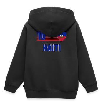 Haïti - Sweat Premium à capuche enfant bio - noir - Dos - AI Model Kid Male (0cm)