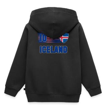 Iceland - Kids Premium Organic Hoodie - black - Back - AI Model Kid Male (0cm)