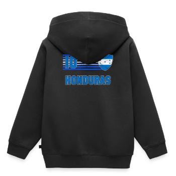 Honduras - Sweat Premium à capuche enfant bio - noir - Dos - AI Model Kid Male (0cm)