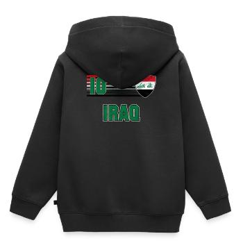 Irak - Sweat Premium à capuche enfant bio - noir - Dos - AI Model Kid Male (0cm)