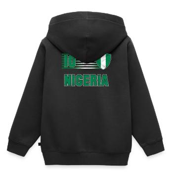 Nigeria - Kids Premium Organic Hoodie - black - Back - AI Model Kid Male (0cm)