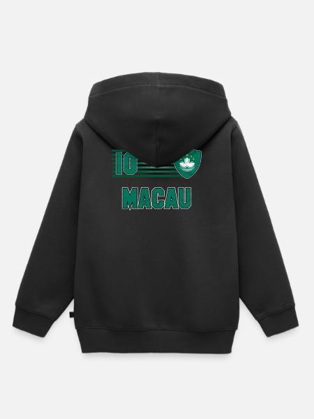Macau - Kinder Premium Organic Hoodie - Schwarz