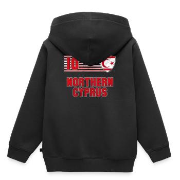 Noord-Cyprus - Kinder Premium hoodie biologisch - zwart - Achter - AI Model Kid Male (0cm)