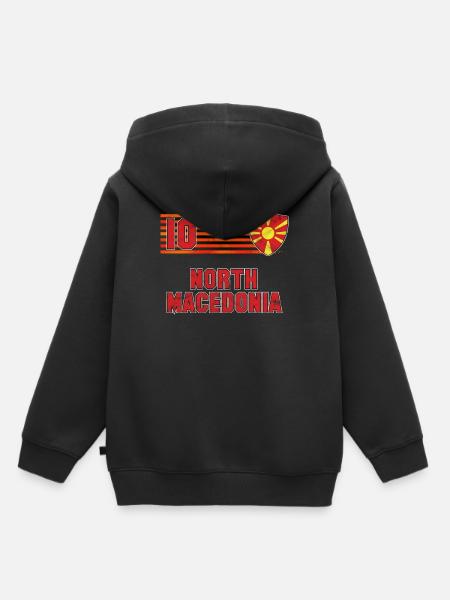 Nordmazedonien - Kinder Premium Organic Hoodie - Schwarz