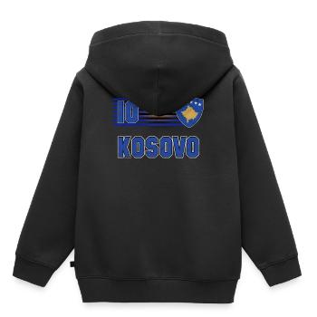 Kosovo - Kinder Premium Organic Hoodie - Schwarz - Hinten - AI Model Kid Male (0cm)
