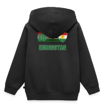 Kurdistan - Sweat Premium à capuche enfant bio - noir - Dos - AI Model Kid Male (0cm)