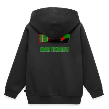 Martinique - Kinder Premium Organic Hoodie - Schwarz - Hinten - AI Model Kid Male (0cm)