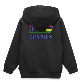 Mauritanie - Sweat Premium à capuche enfant bio - noir - Dos - AI Model Kid Male (0cm)