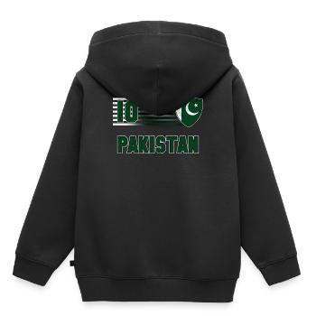 Pakistan - Sweat Premium à capuche enfant bio - noir - Dos - AI Model Kid Male (0cm)
