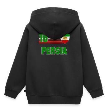 Perse - Sweat Premium à capuche enfant bio - noir - Dos - AI Model Kid Male (0cm)