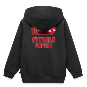 Osmanisches Reich - Kinder Premium Organic Hoodie - Schwarz - Hinten - AI Model Kid Male (0cm)