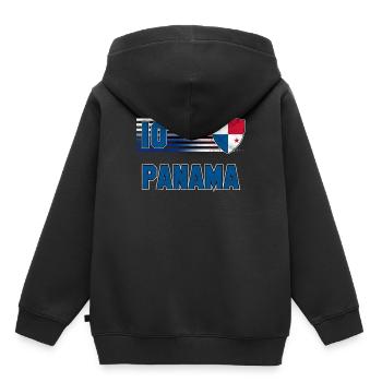 Panama - Sweat Premium à capuche enfant bio - noir - Dos - AI Model Kid Male (0cm)