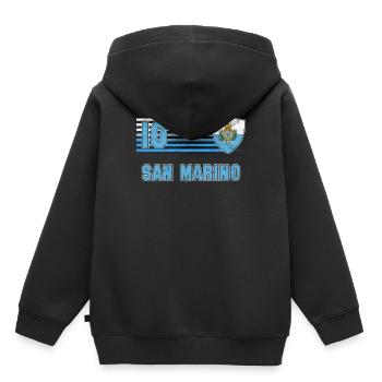 San Marino - Kids Premium Organic Hoodie - black - Back - AI Model Kid Male (0cm)