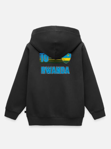 Ruanda - Kinder Premium Organic Hoodie - Schwarz