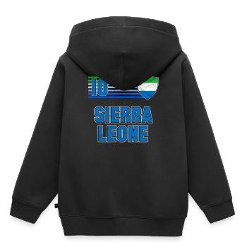 Sierra Leone - Kinder Premium Organic Hoodie - Schwarz - Hinten - AI Model Kid Male (0cm)