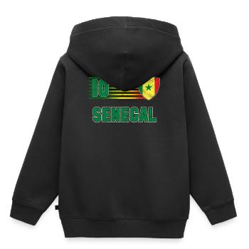 Sénégal - Sweat Premium à capuche enfant bio - noir - Dos - AI Model Kid Male (0cm)