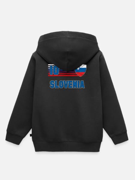 Slowenien - Kinder Premium Organic Hoodie - Schwarz