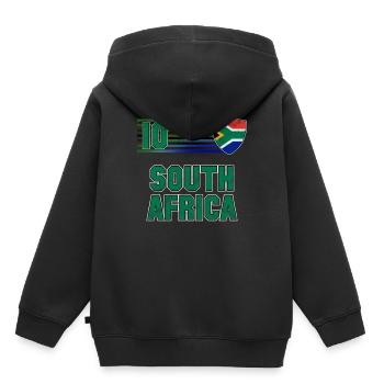 Südafrika - Kinder Premium Organic Hoodie - Schwarz - Hinten - AI Model Kid Male (0cm)