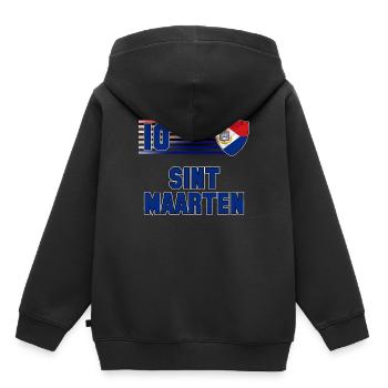 Sint Maarten - Kinder Premium Organic Hoodie - Schwarz - Hinten - AI Model Kid Male (0cm)