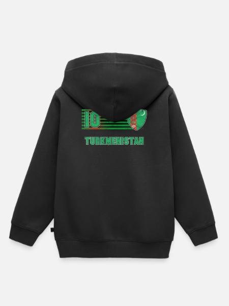 Turkmenistan - Kinder Premium Organic Hoodie - Schwarz