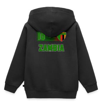 Sambia - Kinder Premium Organic Hoodie - Schwarz - Hinten - AI Model Kid Male (0cm)