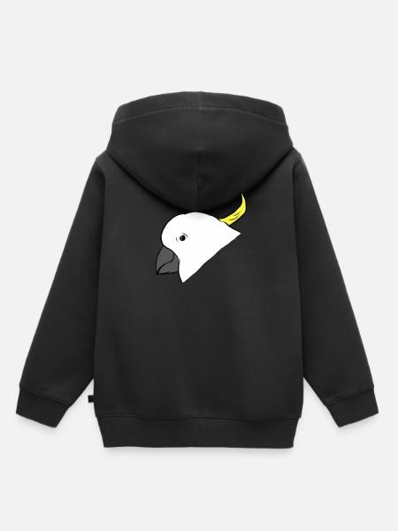 Kakadu - Papageienart - Papagei - Kinder Premium Organic Hoodie - Schwarz