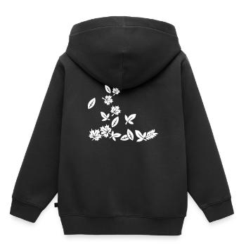 leaves - Kids Premium Organic Hoodie - black - Back - AI Model Kid Male (0cm)