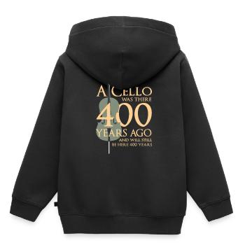 Cello - Kinder Premium Organic Hoodie - Schwarz - Hinten - AI Model Kid Male (0cm)