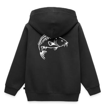 Karpfen - Kinder Premium Organic Hoodie - Schwarz - Hinten - AI Model Kid Male (0cm)