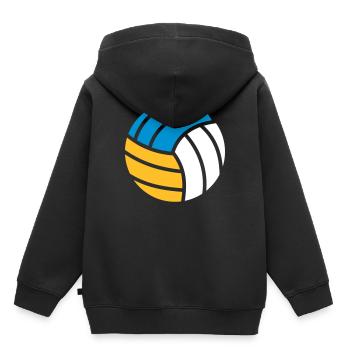 Beach-volley - Sweat Premium à capuche enfant bio - noir - Dos - AI Model Kid Male (0cm)
