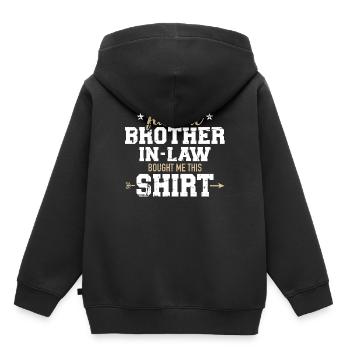 beau-frère - Sweat Premium à capuche enfant bio - noir - Dos - AI Model Kid Male (0cm)
