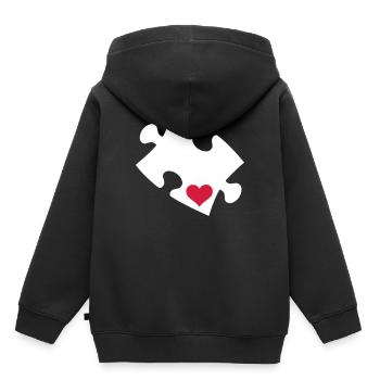 puzzle - Kids Premium Organic Hoodie - black - Back - AI Model Kid Male (0cm)