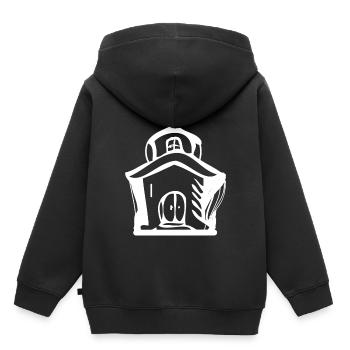Église - Sweat Premium à capuche enfant bio - noir - Dos - AI Model Kid Male (0cm)