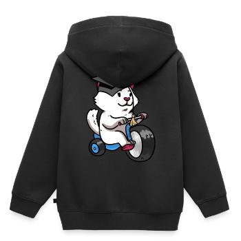 Cat Tricycle Riding Test Enfants Baby Riding - Sweat Premium à capuche enfant bio - noir - Dos - AI Model Kid Male (0cm)